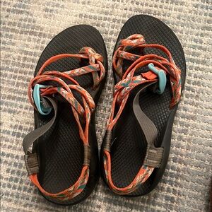 Chaco’s orange double strap sandals